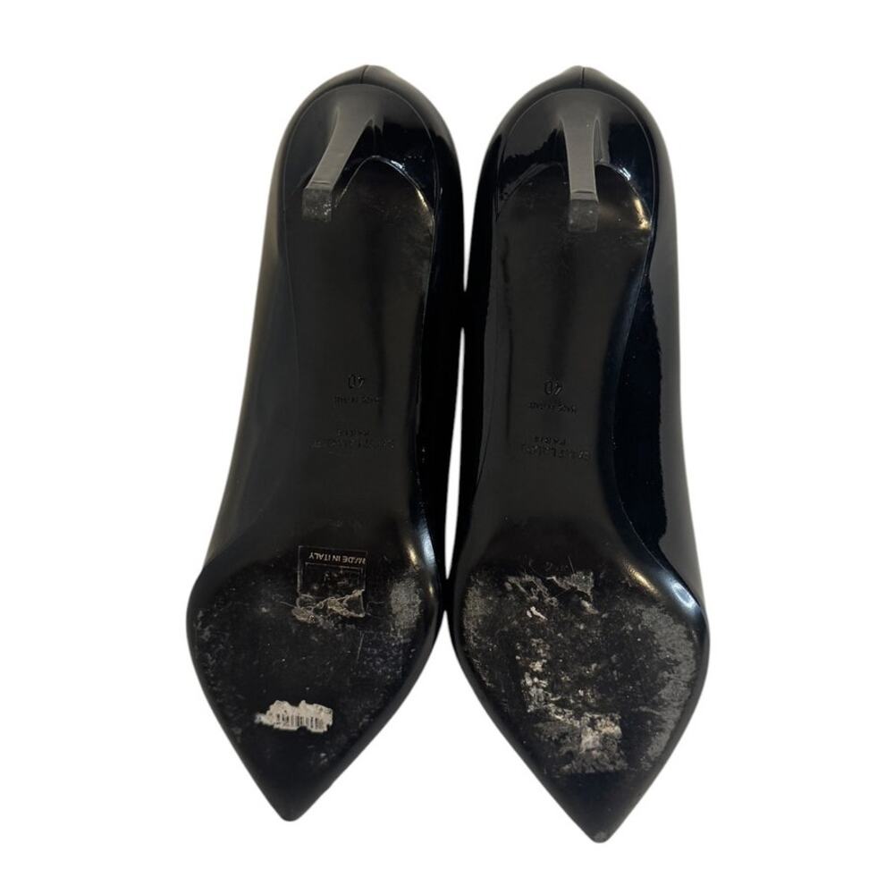 Saint Laurent Black Patent Leather Pointed Toe Heels Size 40 - Picture 6 of 12
